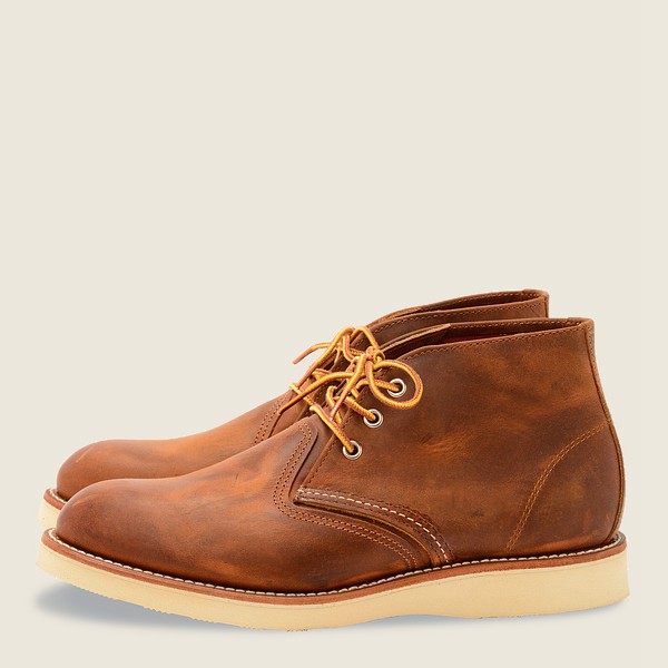 Red Wing Heritage Ayakkabı Erkek - Work - Chukkar Rough & Tough Deri - Kahverengi - 39AJGBFCX